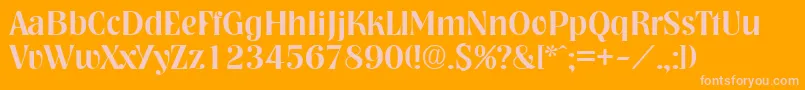 NashvilleMedium Font – Pink Fonts on Orange Background