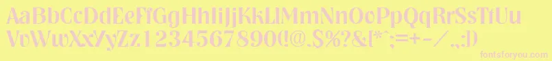 NashvilleMedium Font – Pink Fonts on Yellow Background