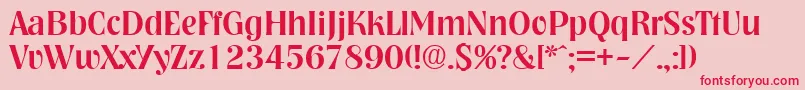 NashvilleMedium Font – Red Fonts on Pink Background