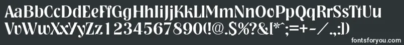 NashvilleMedium Font – White Fonts on Black Background