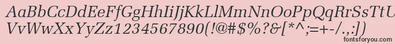 ProtocolSsiItalic Font – Black Fonts on Pink Background