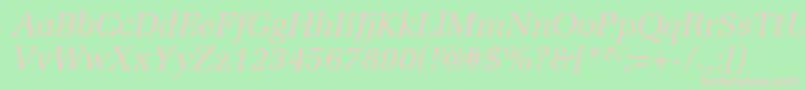 ProtocolSsiItalic Font – Pink Fonts on Green Background