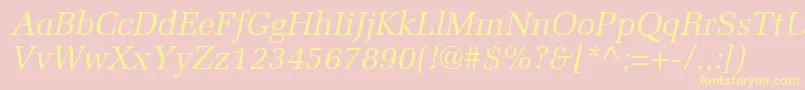 ProtocolSsiItalic Font – Yellow Fonts on Pink Background