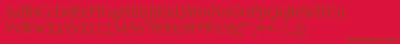 GaramondnarrowbttNormal Font – Brown Fonts on Red Background