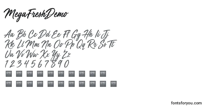 MegaFreshDemo Font – alphabet, numbers, special characters