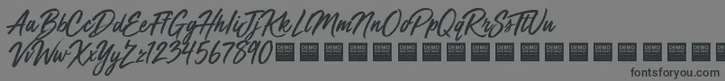 Шрифт MegaFreshDemo – чёрные шрифты на сером фоне