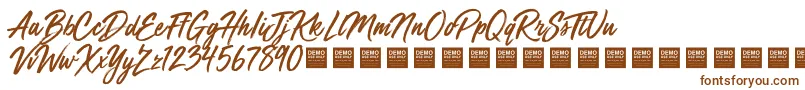 MegaFreshDemo Font – Brown Fonts on White Background