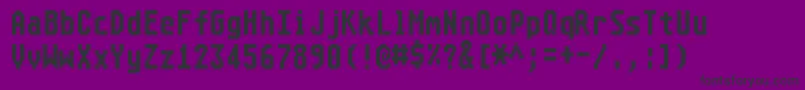 Atarist8x16systemfont Font – Black Fonts on Purple Background