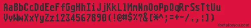 Atarist8x16systemfont Font – Black Fonts on Red Background