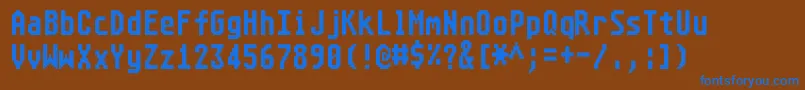 Weitere Informationen zur Atarist8x16systemfont-Schriftart Atarist8x16systemfont-Schriftart – Blaue Schriften auf braunem Hintergrund