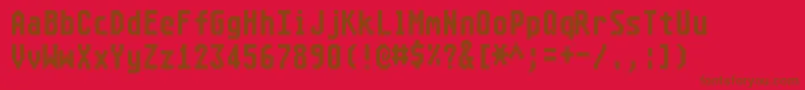 Atarist8x16systemfont Font – Brown Fonts on Red Background