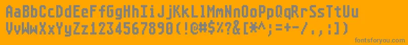 Atarist8x16systemfont Font – Gray Fonts on Orange Background