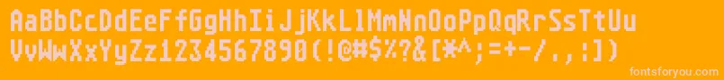 Atarist8x16systemfont Font – Pink Fonts on Orange Background