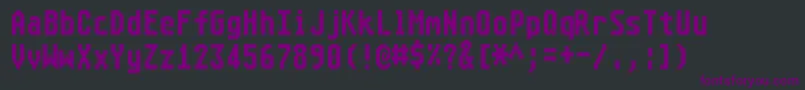 Czcionka Atarist8x16systemfont – fioletowe czcionki na czarnym tle