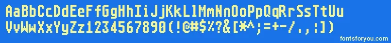 Atarist8x16systemfont Font – Yellow Fonts on Blue Background