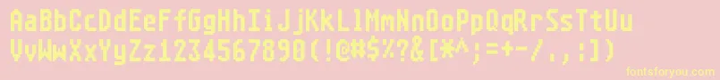 Czcionka Atarist8x16systemfont – żółte czcionki na różowym tle