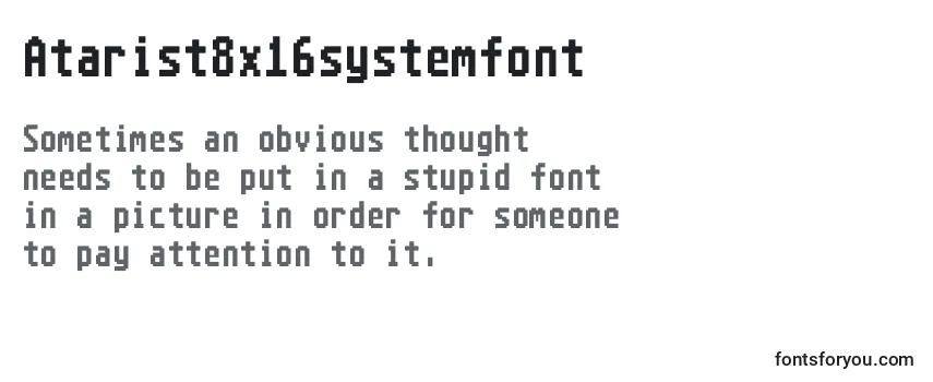 Шрифт Atarist8x16systemfont