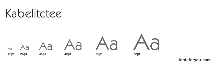 Kabelitctee Font Sizes