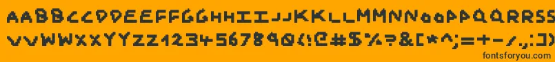 Janyk Font – Black Fonts on Orange Background