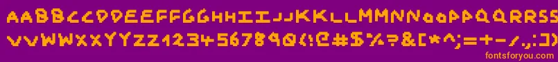 Janyk Font – Orange Fonts on Purple Background