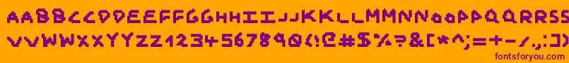 Janyk Font – Purple Fonts on Orange Background