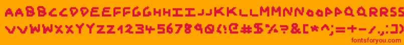 Janyk Font – Red Fonts on Orange Background