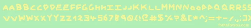 Janyk Font – Yellow Fonts on Green Background
