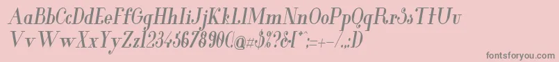 GlamorBoldcondenseditalic Font – Gray Fonts on Pink Background