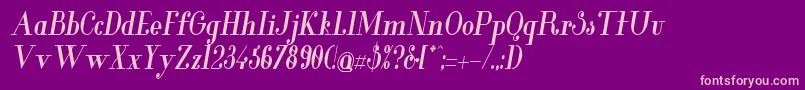 GlamorBoldcondenseditalic Font – Pink Fonts on Purple Background