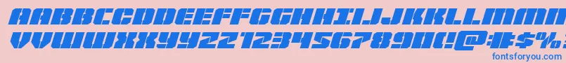 Warpthrusterexpandital Font – Blue Fonts on Pink Background