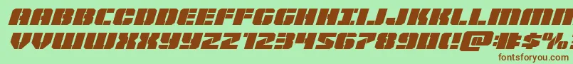 More about Warpthrusterexpandital Font Warpthrusterexpandital Font – Brown Fonts on Green Background