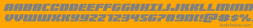 Warpthrusterexpandital Font – Gray Fonts on Orange Background