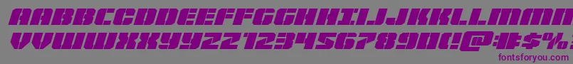 Warpthrusterexpandital Font – Purple Fonts on Gray Background