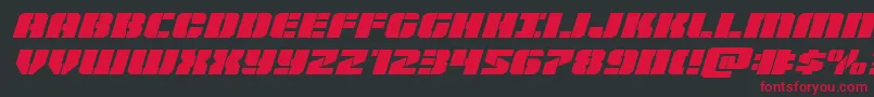 Warpthrusterexpandital Font – Red Fonts on Black Background