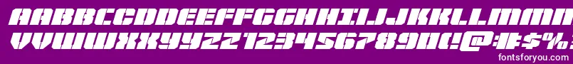 Warpthrusterexpandital Font – White Fonts on Purple Background