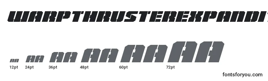 Warpthrusterexpandital Font Sizes