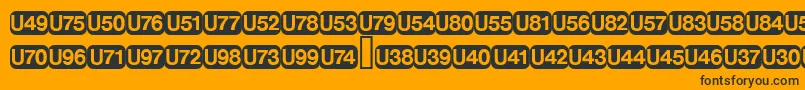 DeutschebahnagFive Font – Black Fonts on Orange Background