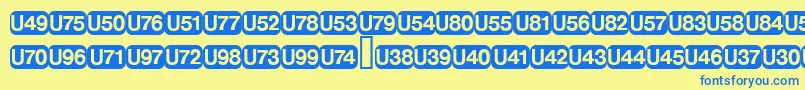 DeutschebahnagFive Font – Blue Fonts on Yellow Background