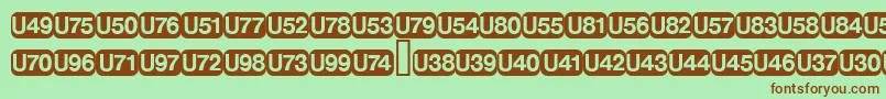 DeutschebahnagFive Font – Brown Fonts on Green Background