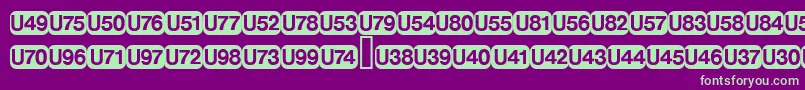 DeutschebahnagFive Font – Green Fonts on Purple Background