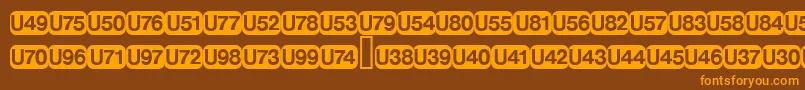 DeutschebahnagFive Font – Orange Fonts on Brown Background
