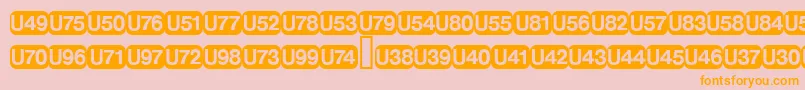 DeutschebahnagFive Font – Orange Fonts on Pink Background