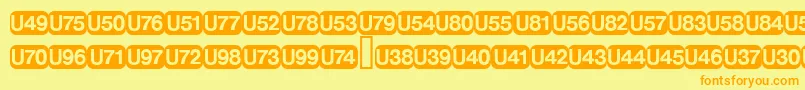 DeutschebahnagFive Font – Orange Fonts on Yellow Background