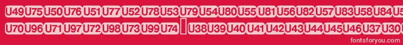 DeutschebahnagFive Font – Pink Fonts on Red Background