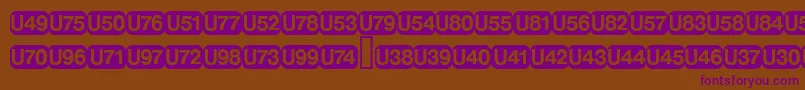 DeutschebahnagFive Font – Purple Fonts on Brown Background