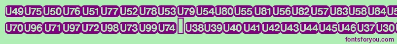 DeutschebahnagFive Font – Purple Fonts on Green Background