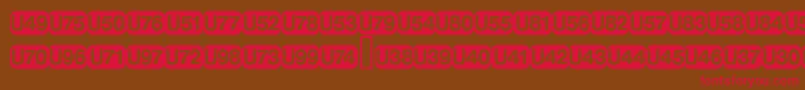 DeutschebahnagFive Font – Red Fonts on Brown Background