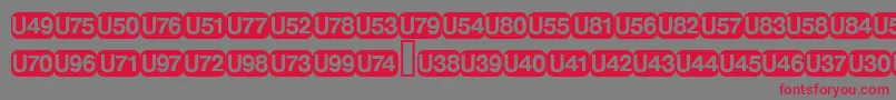 DeutschebahnagFive Font – Red Fonts on Gray Background