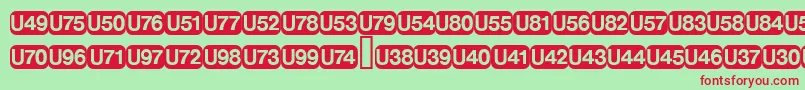 DeutschebahnagFive Font – Red Fonts on Green Background