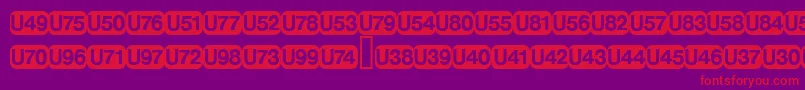 DeutschebahnagFive Font – Red Fonts on Purple Background